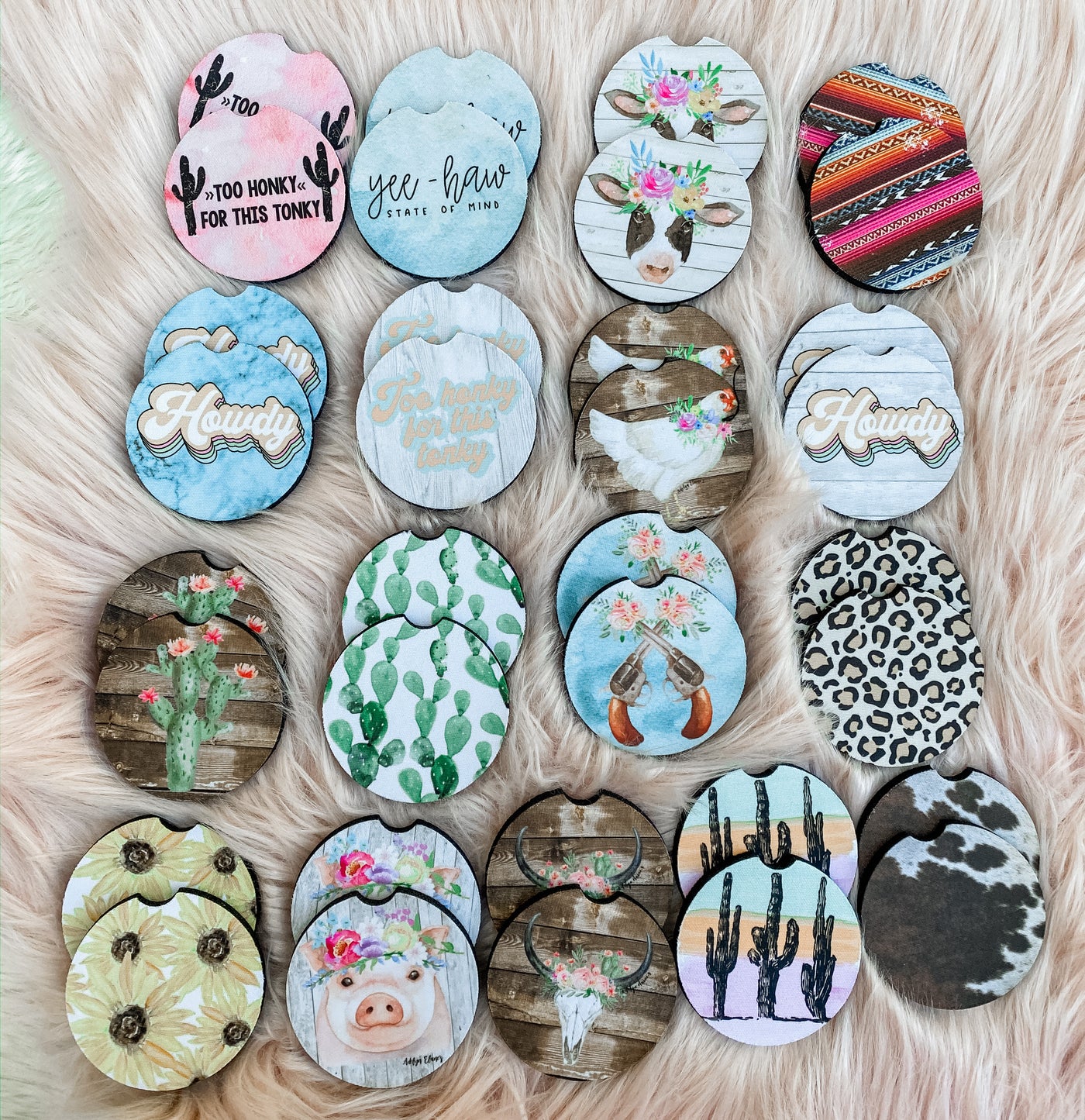 Rubber Car Coaster-401 CAR ACCESSORIES-Adelyn Elaine's-Adelyn Elaine's Boutique, Women's Clothing Boutique in Gilmer, TX