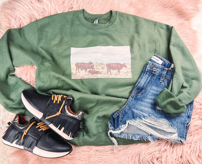 Cow Pasture - Graphic Top-110 GRAPHIC TEE-Adelyn Elaine's-Adelyn Elaine's Boutique, Women's Clothing Boutique in Gilmer, TX