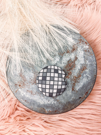Disco Ball - Rubber Car Coaster-401 CAR ACCESSORIES-Adelyn Elaine's-Adelyn Elaine's Boutique, Women's Clothing Boutique in Gilmer, TX
