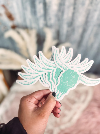 Large Mint Logo Skull - Clear Sticker-402 MISC GIFTS-Adelyn Elaine's-Adelyn Elaine's Boutique, Women's Clothing Boutique in Gilmer, TX