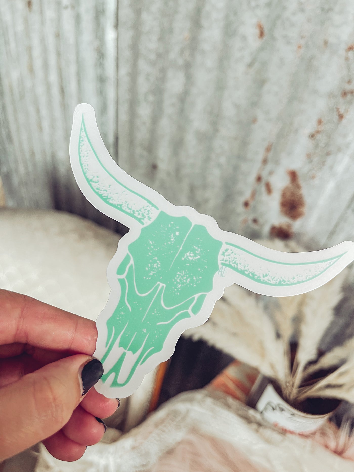 Large Mint Logo Skull - Clear Sticker-402 MISC GIFTS-Adelyn Elaine's-Adelyn Elaine's Boutique, Women's Clothing Boutique in Gilmer, TX