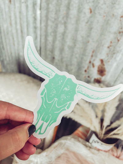 Large Mint Logo Skull - Clear Sticker-402 MISC GIFTS-Adelyn Elaine's-Adelyn Elaine's Boutique, Women's Clothing Boutique in Gilmer, TX