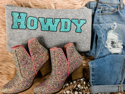 Tooled Howdy - Graphic Top-112 SWEATERS & CARDIGANS-Adelyn Elaine's-Adelyn Elaine's Boutique, Women's Clothing Boutique in Gilmer, TX