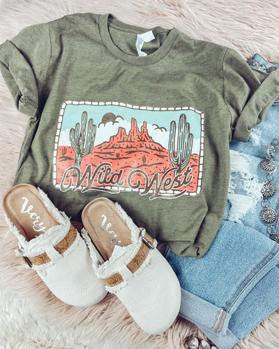 Wild West Patch - Graphic Top-110 GRAPHIC TEE-Adelyn Elaine's-Adelyn Elaine's Boutique, Women's Clothing Boutique in Gilmer, TX