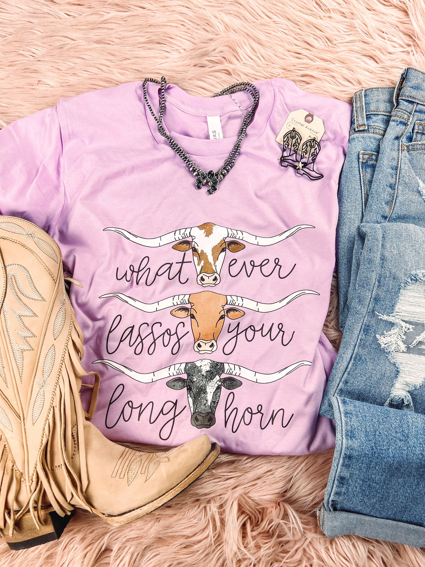 Whatever Lassos - Graphic Top-110 GRAPHIC TEE-Adelyn Elaine's-Adelyn Elaine's Boutique, Women's Clothing Boutique in Gilmer, TX