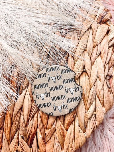 Terra Cotta Cowgirl - Rubber Car Coaster-401 CAR ACCESSORIES-Adelyn Elaine's-Adelyn Elaine's Boutique, Women's Clothing Boutique in Gilmer, TX