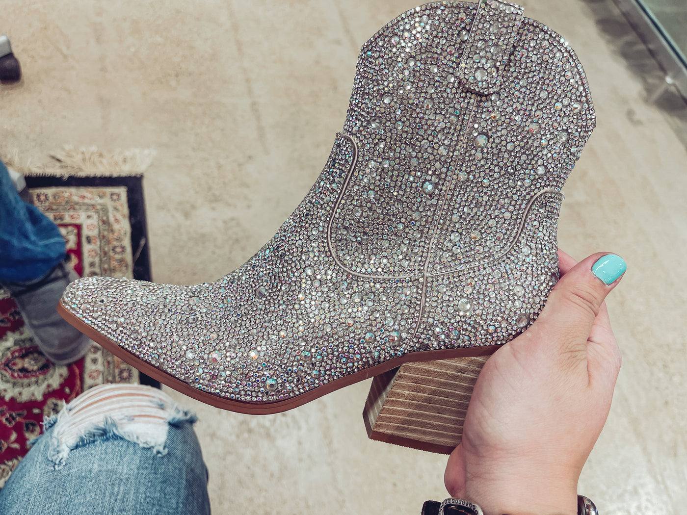 Harlow Rhinestone Booties - Size 6 left-301 BOOTS-Matisse-Adelyn Elaine's Boutique, Women's Clothing Boutique in Gilmer, TX