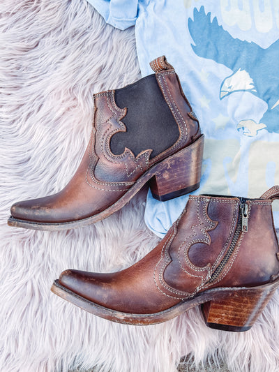 Roxy - Liberty Black Bootie - Size 5.5 left-301 BOOTS-Liberty Black Boots-Adelyn Elaine's Boutique, Women's Clothing Boutique in Gilmer, TX