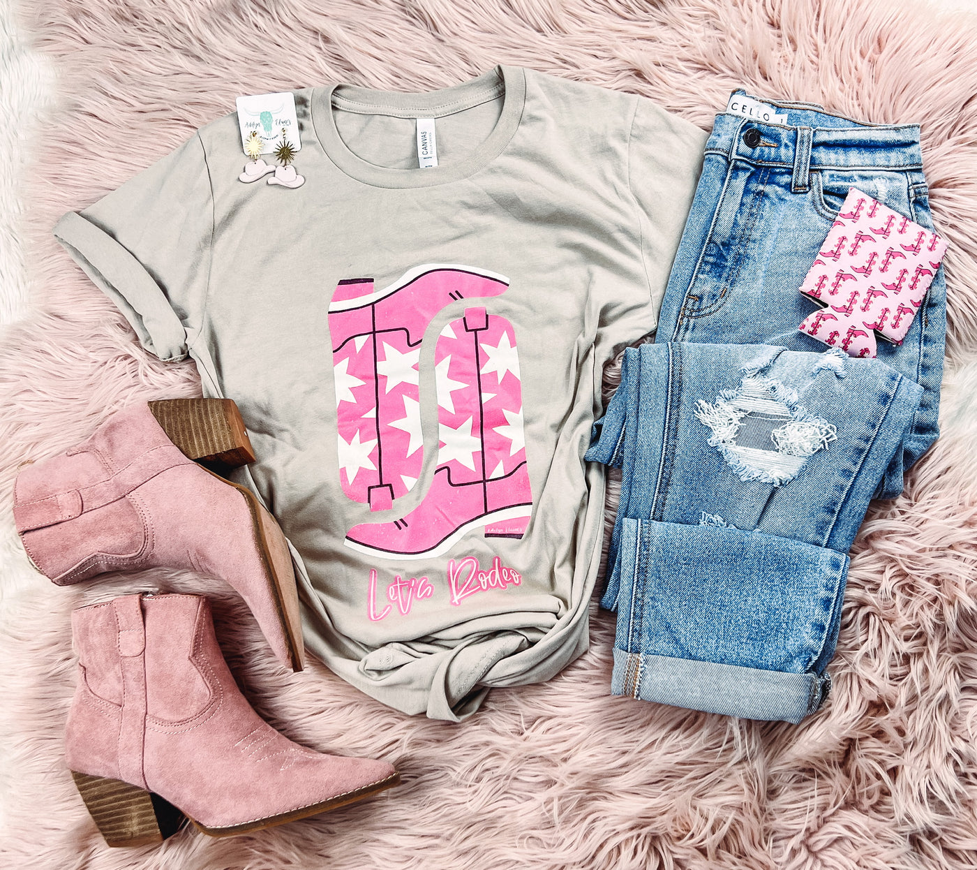 Let's Rodeo - Graphic Top-110 GRAPHIC TEE-Adelyn Elaine's-Adelyn Elaine's Boutique, Women's Clothing Boutique in Gilmer, TX