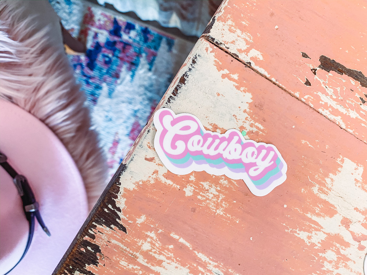 Cowboy - Sticker-402 MISC GIFTS-Adelyn Elaine's-Adelyn Elaine's Boutique, Women's Clothing Boutique in Gilmer, TX