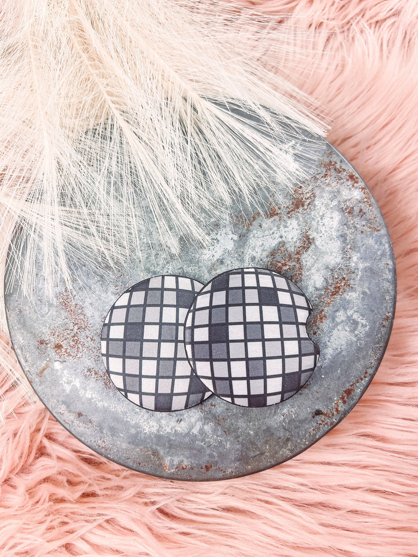 Disco Ball - Rubber Car Coaster-401 CAR ACCESSORIES-Adelyn Elaine's-Adelyn Elaine's Boutique, Women's Clothing Boutique in Gilmer, TX