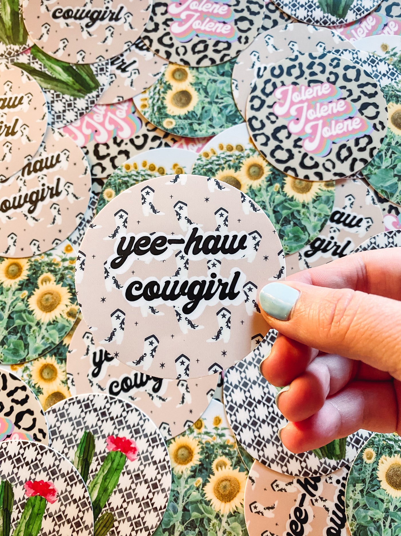 Yee-Haw Cowgirl Circle - Sticker-402 MISC GIFTS-Adelyn Elaine's-Adelyn Elaine's Boutique, Women's Clothing Boutique in Gilmer, TX